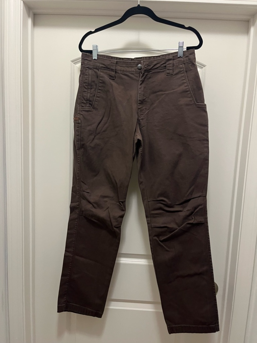 Men's Straight Brown Utility Jeans